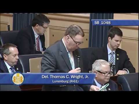 VA Delegate Thomas Wright JR. on SB 1048