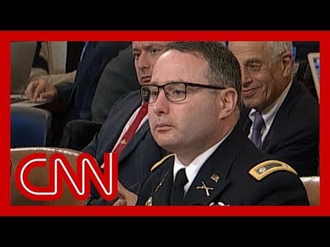 Vindman's answer draws applause at impeachment hearing